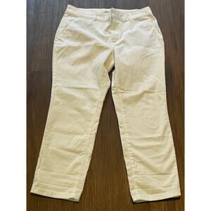 Loft‎ Size 12P Cream Chino Cotton Pants